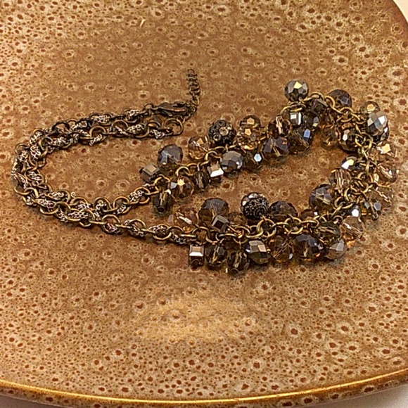 Chunky Faceted Glass Loft Necklace --54 - Picture 5 of 6